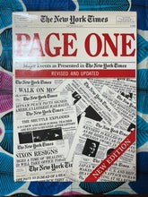 Load image into Gallery viewer, PAGE ONE major events presented in the New York Times back cover
