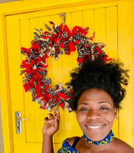 Load image into Gallery viewer, Holiday Chitenge Wreaths