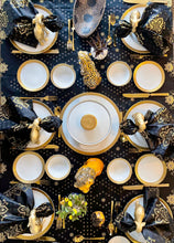 Load image into Gallery viewer, Black & Gold: Flower Power - Tablecloth