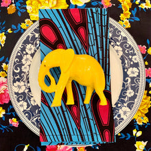 Load image into Gallery viewer, Yellow Elephant Napkin Rings - Ring Set