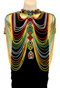 Collar & Cape Chest Necklace - Multicolour