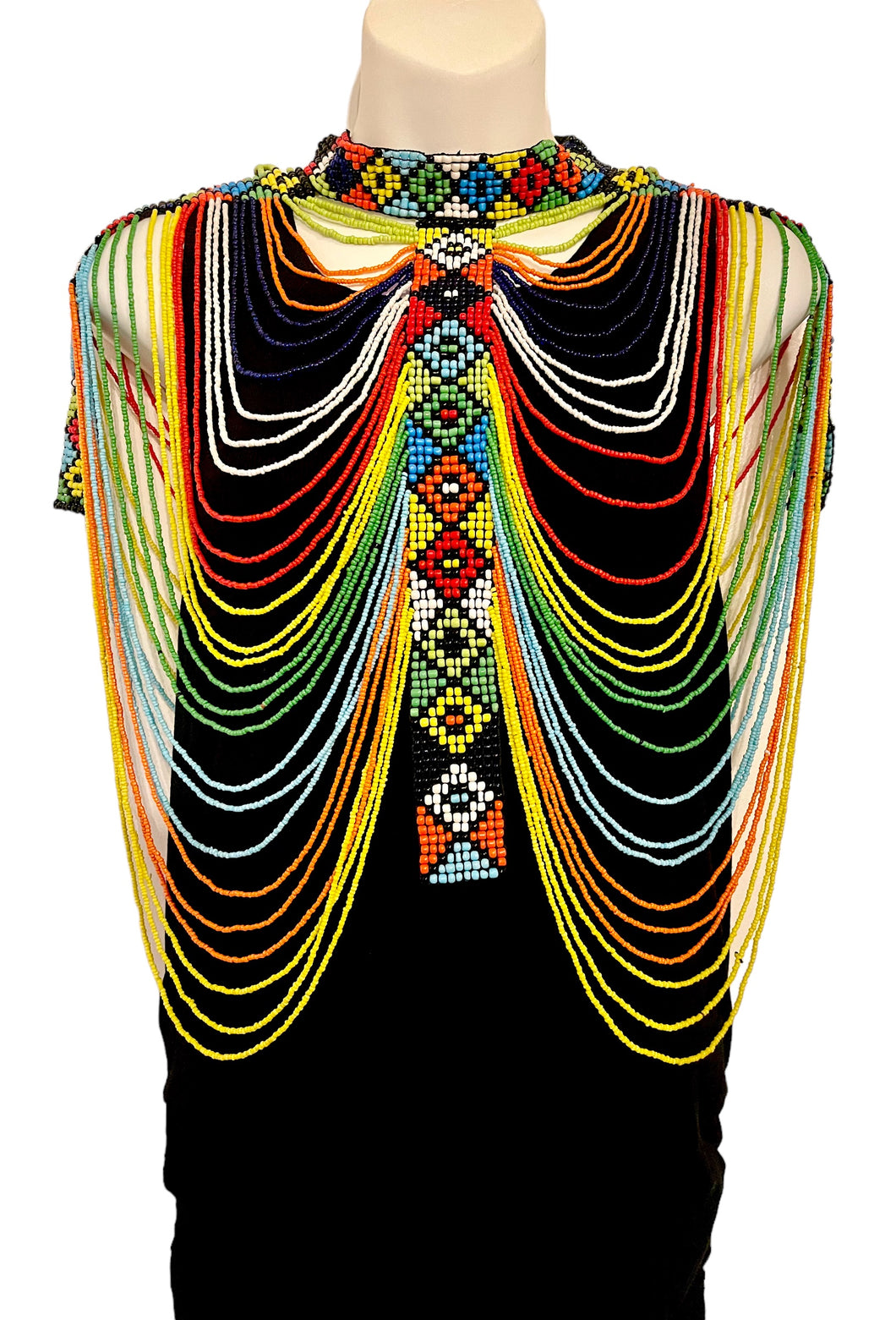 Collar & Cape Chest Necklace - Multicolour