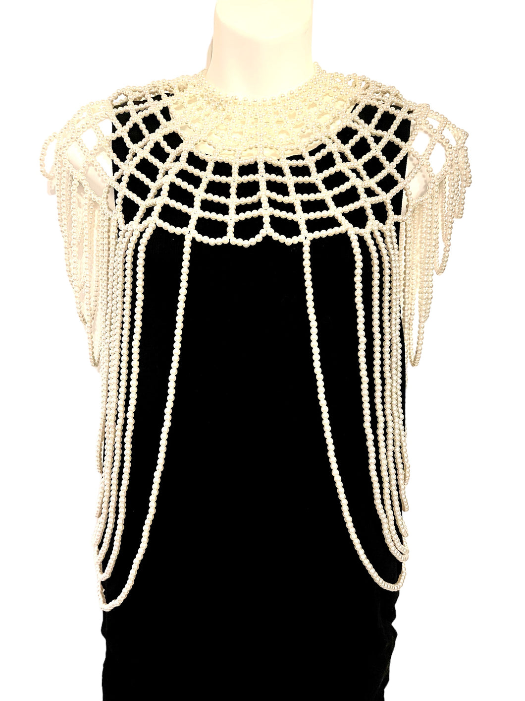 Collar & Cape Necklace - Pearl