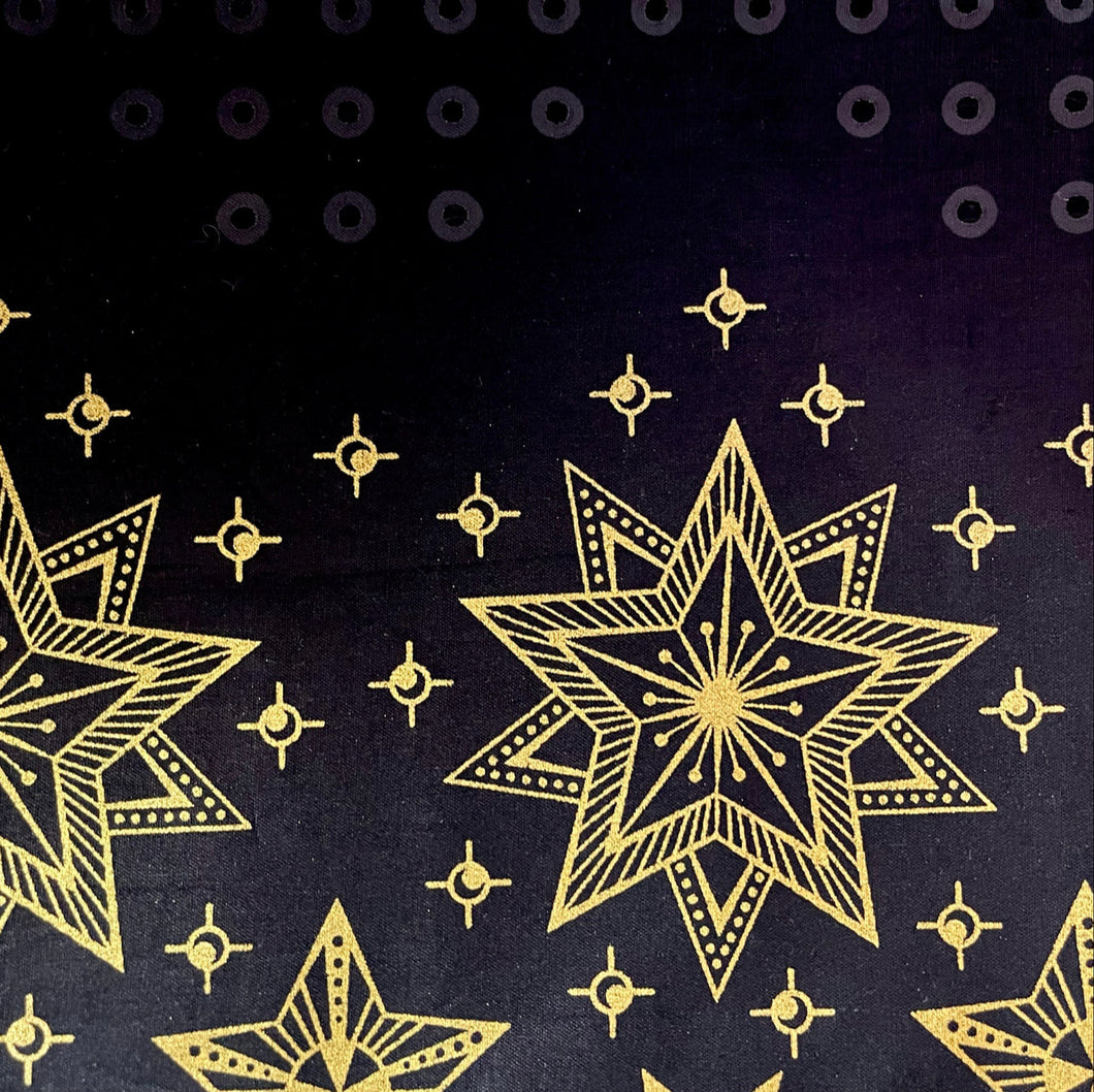 Black and Gold - Stars - Napkin Set