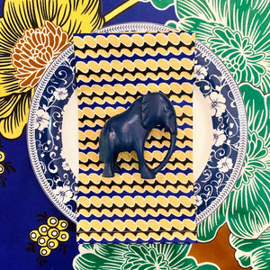 Dark Blue Elephant Napkin Rings - Ring Set