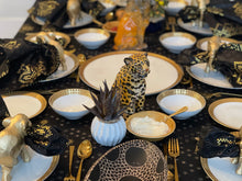 Load image into Gallery viewer, Black &amp; Gold: Flower Power - Tablecloth
