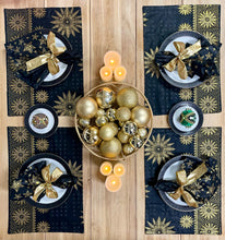 Load image into Gallery viewer, Black &amp; Gold: Starburst - Placemats
