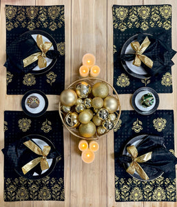 Black & Gold: Flowers - Placemats