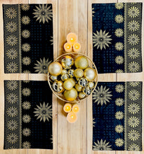 Load image into Gallery viewer, Black &amp; Gold: Starburst - Placemats
